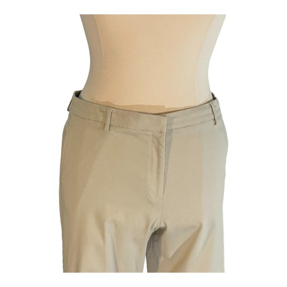 J Jill Wearever Refined Woven Trousers Khaki - Size 18 - EUC - Picture 3 of 10